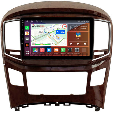 Hyundai Grand Starex, H1 2 2007-2015 (глянцевая, цвет под дерево) Canbox H-Line 3792-9-0579 на Android 10 (4G-SIM, 4/64, DSP, QLed)