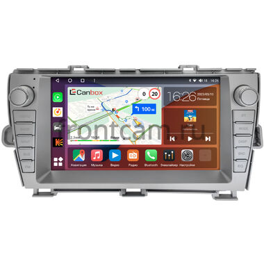 Toyota Prius 3 (XW30) 2009-2015 (левый руль) Canbox H-Line 3792-9-1326 на Android 10 (4G-SIM, 4/64, DSP, QLed)