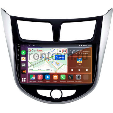 Hyundai Solaris, Accent 4 2010-2019 Canbox H-Line 3792-9-2275 на Android 10 (4G-SIM, 4/64, DSP, QLed)