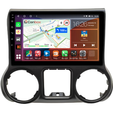 Jeep Wrangler 3 (JK) (2014-2018) Canbox H-Line 3799-10-0010 на Android 10 (4G-SIM, 4/64, DSP, QLed)