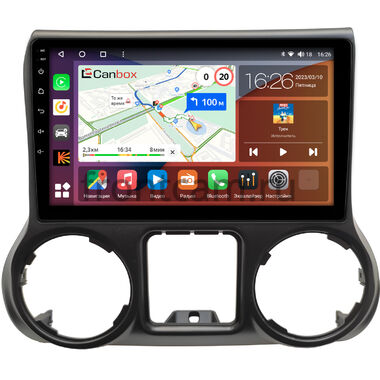 Jeep Wrangler 3 (JK) 2014-2018 Canbox H-Line 3799-10-0010 на Android 10 (4G-SIM, 4/64, DSP, QLed)