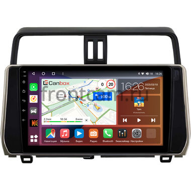 Toyota Land Cruiser Prado 150 2017-2024 (бронзовая) Canbox H-Line 3799-10-0307 на Android 10 (4G-SIM, 4/64, DSP, QLed) (для авто без 4 камер)