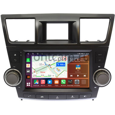 Toyota Highlander (U40) 2007-2013 Canbox H-Line 4197-9-1556 на Android 10 (4G-SIM, 8/128, DSP, QLed)