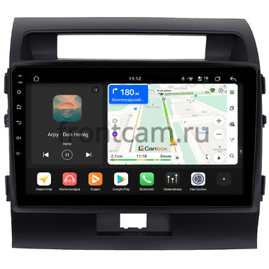 Toyota Land Cruiser 200 2007-2015 (Тип D, для авто без NAVI, черная матовая) Canbox H-Line 5195-10-010-1 на Android 14 (4G-SIM, 6/128, DSP, QLed)