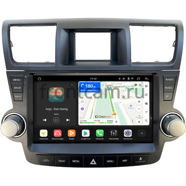 Toyota Highlander (U40) 2007-2013 (Тип3, для авто без усилителя JBL) Canbox H-Line 5195-10-1180 на Android 14 (4G-SIM, 6/128, DSP, QLed)