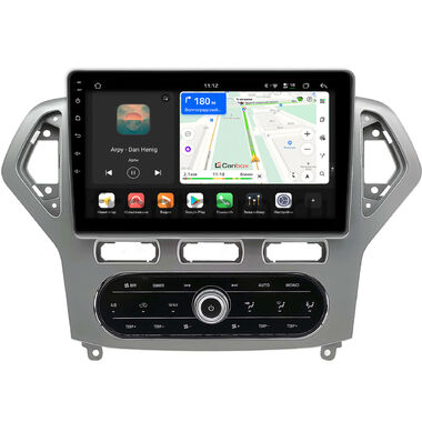 Ford Mondeo 4 2006-2010 (серебро, Тип 2) Canbox H-Line 4799-10-2186 встроенный климат на Android 14 (4G-SIM, 4/64, DSP, QLed)