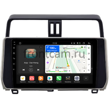 Toyota Land Cruiser Prado 150 2017-2024 (серебряная) Canbox H-Line 5195-1038 на Android 14 (4G-SIM, 6/128, DSP, QLed) (для авто без 4 камер)