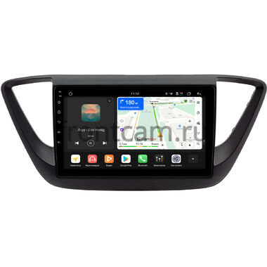 Hyundai Solaris 2 2017-2024 (черная, матовая) Canbox H-Line 4792-9-0234 на Android 14 (4G-SIM, 4/64, DSP, QLed)