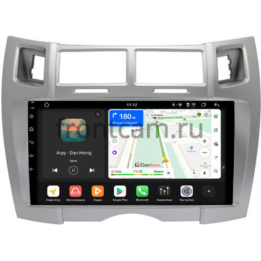 Toyota Vitz 2 (XP90), Yaris 2 2005-2012 (серебряная, Тип 2) Canbox H-Line 5196-9-0675 на Android 14 (4G-SIM, 6/128, DSP, QLed)