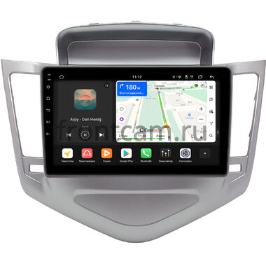 Chevrolet Cruze 2008-2012 (серебро) Canbox H-Line 5196-9-1284 на Android 14 (4G-SIM, 6/128, DSP, QLed)