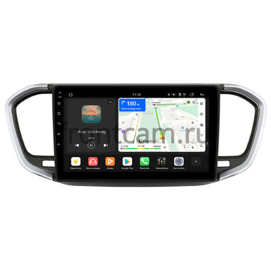 Lada Vesta (NG) 2022-2026, Aura 2024-2026 (вставка серебро) Canbox H-Line 4792-9-1290 на Android 14 (4G-SIM, 4/64, DSP, QLed)