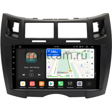 Toyota Vitz 2 (XP90), Yaris 2 2005-2012 (черная матовая, Тип 2) Canbox H-Line 5196-9-1700 на Android 14 (4G-SIM, 6/128, DSP, QLed)