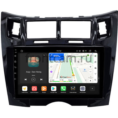 Toyota Vitz 2 (XP90), Yaris 2 2005-2012 (черная, глянцевая, Тип 1) Canbox H-Line 5197-9-1701 на Android 14 (4G-SIM, 8/128, DSP, QLed)
