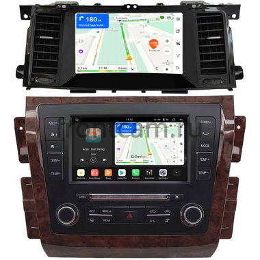 Nissan Patrol (Y62) 2010-2024, Armada 2 2016-2020 (для авто без кнопки APPS) Canbox H-Line 5196-9-2222 на Android 14 (4G-SIM, 6/128, DSP, QLed)