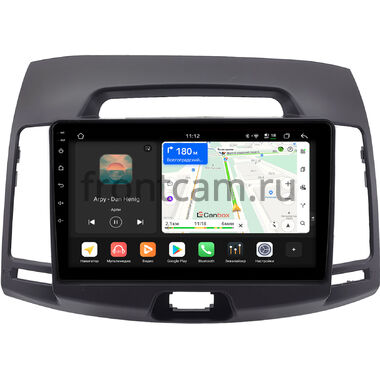 Hyundai Elantra 4 (HD) 2006-2011 (темно-серая) Canbox H-Line 5197-9077 на Android 14 (4G-SIM, 8/128, DSP, QLed)