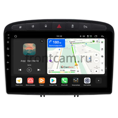 Peugeot 308, 408, RCZ 2007-2022 Canbox H-Line 5196-9120 на Android 14 (4G-SIM, 6/128, DSP, QLed) (черный глянец, Тип 1)