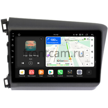 Honda Civic 9 4D 2011-2015 (левый руль, седан) Canbox H-Line 5197-9166 на Android 14 (4G-SIM, 8/128, DSP, QLed)