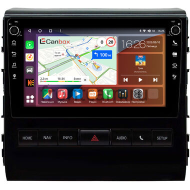 Toyota Land Cruiser 200 2015-2021 (глянцевая) Canbox H-Line 7802-9-0343 на Android 10 (4G-SIM, 4/32, DSP, IPS) С крутилками