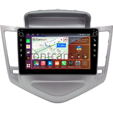 Chevrolet Cruze (2008-2012) (серебро) Canbox H-Line 7802-9-1284 на Android 10 (4G-SIM, 4/32, DSP, IPS) С крутилками