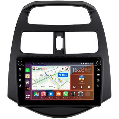 Chevrolet Spark (2009-2016), Spark 3 (M300) (2020-2024) (матовая) Canbox H-Line 7802-9-180 Android 10 (4G-SIM, 4/32, DSP, IPS) С крутилками