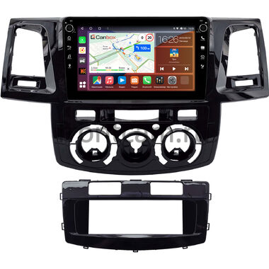 Toyota Fortuner, Hilux 7 2004-2015 (черная, глянцевая) Canbox H-Line 7802-9-2212 на Android 10 (4G-SIM, 4/32, DSP, IPS) С крутилками