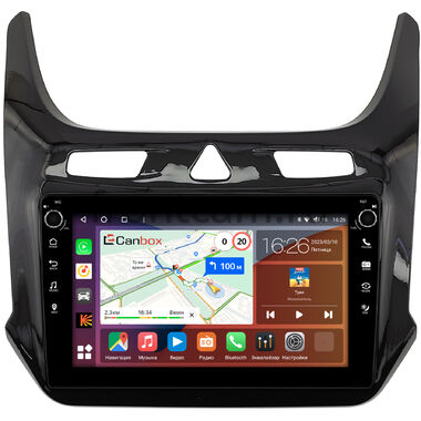 Chevrolet Cobalt 2 (2011-2024) (черный глянец) Canbox H-Line 7802-9-408 на Android 10 (4G-SIM, 4/32, DSP, IPS) С крутилками