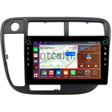 Honda Civic 6 1995-2000 (без климата, левый руль) Canbox H-Line 7803-9-0178 на Android 10 (4G-SIM, 4/64, DSP, IPS) С крутилками