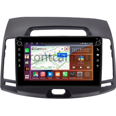 Hyundai Elantra 4 (HD) (2006-2011) (темно-серая) Canbox H-Line 7803-9077 Android 10 (4G-SIM, 4/64, DSP, IPS) С крутилками