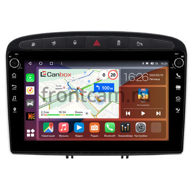 Peugeot 308, 408, RCZ 2007-2022 Canbox H-Line 7803-9120 Android 10 (4G-SIM, 4/64, DSP, IPS) С крутилками (черный глянец, Тип 1)