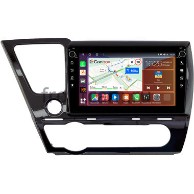 Honda Civic 9 4D 2013-2017 (глянцевая, левый руль, седан) Canbox H-Line 7804-9-0131 Android 10 (4G-SIM, 6/128, DSP, IPS) С крутилками