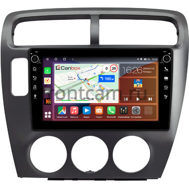 Honda Civic 7 2000-2006 (для авто с кондицыонером, левый руль, серая) Canbox H-Line 7804-9-1483 на Android 10 (4G-SIM, 6/128, DSP, IPS) С крутилками
