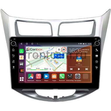 Hyundai Solaris, Accent 4 2010-2019 Canbox H-Line 7806-10-0453 на Android 10 (4G-SIM, 4/32, DSP, QLed) С крутилками