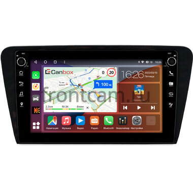 Skoda Octavia A7 2013-2020 (глянцевая) Canbox H-Line 7806-1048 на Android 10 (4G-SIM, 4/32, DSP, QLed) С крутилками