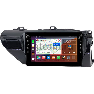 Toyota Hilux 8 2015-2024 (руль справа) Canbox H-Line 7807-10-2080 на Android 10 (4G-SIM, 4/64, DSP, QLed) С крутилками (для авто без магнитолы)