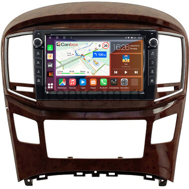 Hyundai Grand Starex, H1 2 2007-2015 (глянцевая, цвет под дерево) Canbox H-Line 7822-9-0579 на Android 10 (4G-SIM, 4/32, DSP, IPS) С крутилками