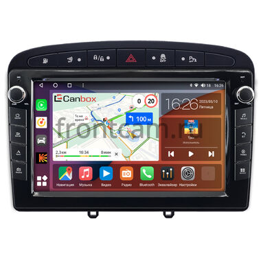 Peugeot 308, 408, RCZ (2007-2022) (черная) Canbox H-Line 7822-9-0705 на Android 10 (4G-SIM, 4/32, DSP, IPS) С крутилками