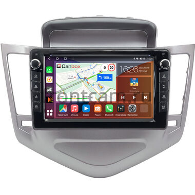 Chevrolet Cruze (2008-2012) (серебро) Canbox H-Line 7822-9-1284 на Android 10 (4G-SIM, 4/32, DSP, IPS) С крутилками