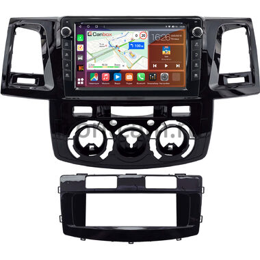 Toyota Fortuner, Hilux 7 2004-2015 (черная, глянцевая) Canbox H-Line 7822-9-2212 на Android 10 (4G-SIM, 4/32, DSP, IPS) С крутилками