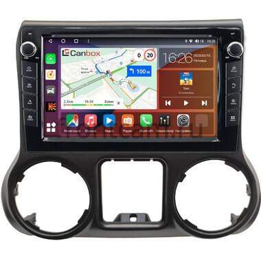 Jeep Wrangler 3 (JK) 2014-2018 Canbox H-Line 7826-10-0010 на Android 10 (4G-SIM, 4/32, DSP, QLed) С крутилками