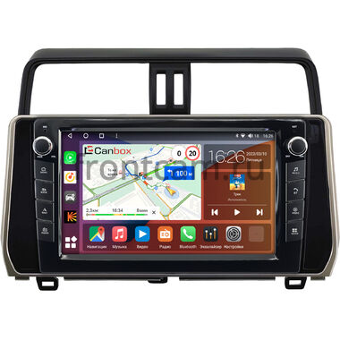 Toyota Land Cruiser Prado 150 2017-2024 (бронзовая) Canbox H-Line 7826-10-0308 на Android 10 (4G-SIM, 4/32, DSP, QLed) С крутилками (для авто с 4 камерами)