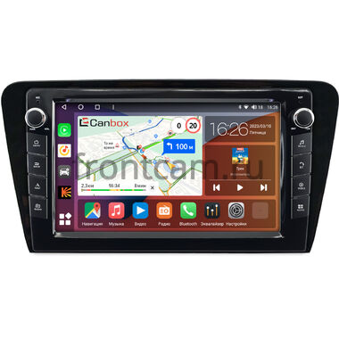 Skoda Octavia A7 2013-2020 (глянцевая) Canbox H-Line 7827-1048 на Android 10 (4G-SIM, 4/64, DSP, QLed) С крутилками