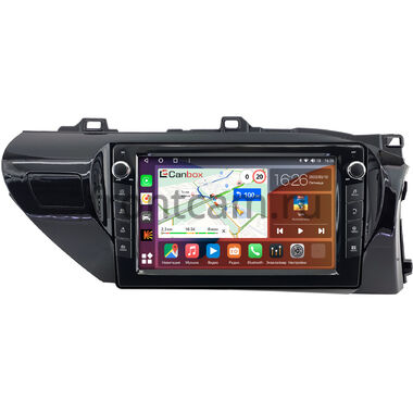 Toyota Hilux 8 2015-2024 (руль справа) Canbox H-Line 7828-10-2080 на Android 10 (4G-SIM, 6/128, DSP, QLed) С крутилками (для авто без магнитолы)