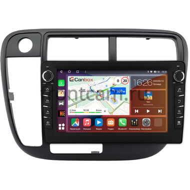 Honda Civic 6 (1995-2000) (без климата, левый руль) Canbox H-Line 7832-9-0178 на Android 10 (4G-SIM, 4/32, DSP, IPS) С крутилками