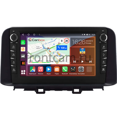 Hyundai Kona (2017-2020) Canbox H-Line 7836-10-0342 на Android 10 (4G-SIM, 4/32, DSP, QLed) С крутилками