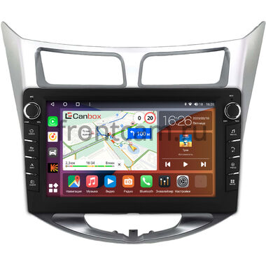 Hyundai Solaris, Accent 4 2010-2019 Canbox H-Line 7836-10-0453 на Android 10 (4G-SIM, 4/32, DSP, QLed) С крутилками