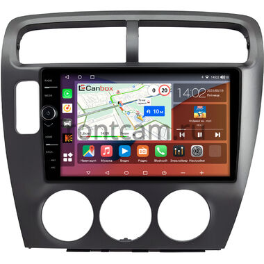 Honda Civic 7 2000-2006 (для авто с кондицыонером, левый руль, серая) Canbox H-Line 7845-9-1483 на Android 10 (4G-SIM, 8/256, DSP, QLed)