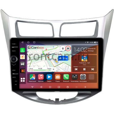 Hyundai Solaris, Accent 4 2010-2019 Canbox H-Line 7852-10-0453 на Android 10 (4G-SIM, 4/32, DSP, QLed)