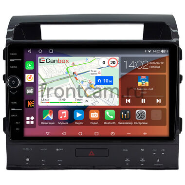 Toyota Land Cruiser 200 2007-2015 для авто с Navi (Тип ABC) Canbox H-Line 7855-10-1745 на Android 10 (4G-SIM, 8/256, DSP, QLed)