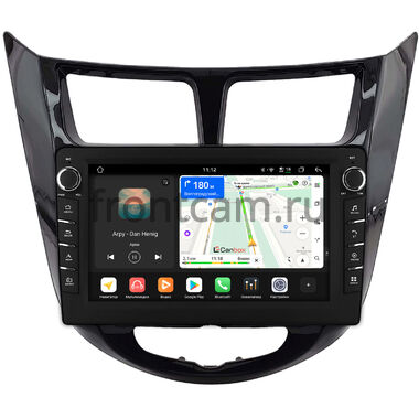 Hyundai Solaris, Accent 4 2010-2019 (черная, глянцевая) Canbox H-Line 8834-9-0093 на Android 14 (4G-SIM, 6/128, DSP, IPS) С крутилками