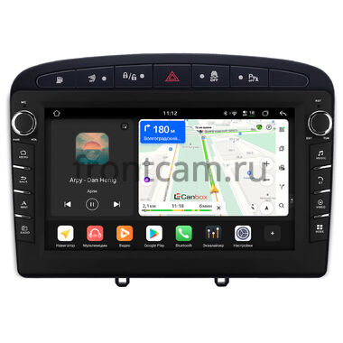 Peugeot 308, 408, RCZ 2007-2022 (черная) Canbox H-Line 8834-9-0705 на Android 14 (4G-SIM, 6/128, DSP, IPS) С крутилками